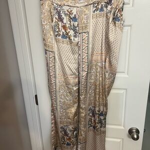 Floral Patchwork Maxi Shiny pants